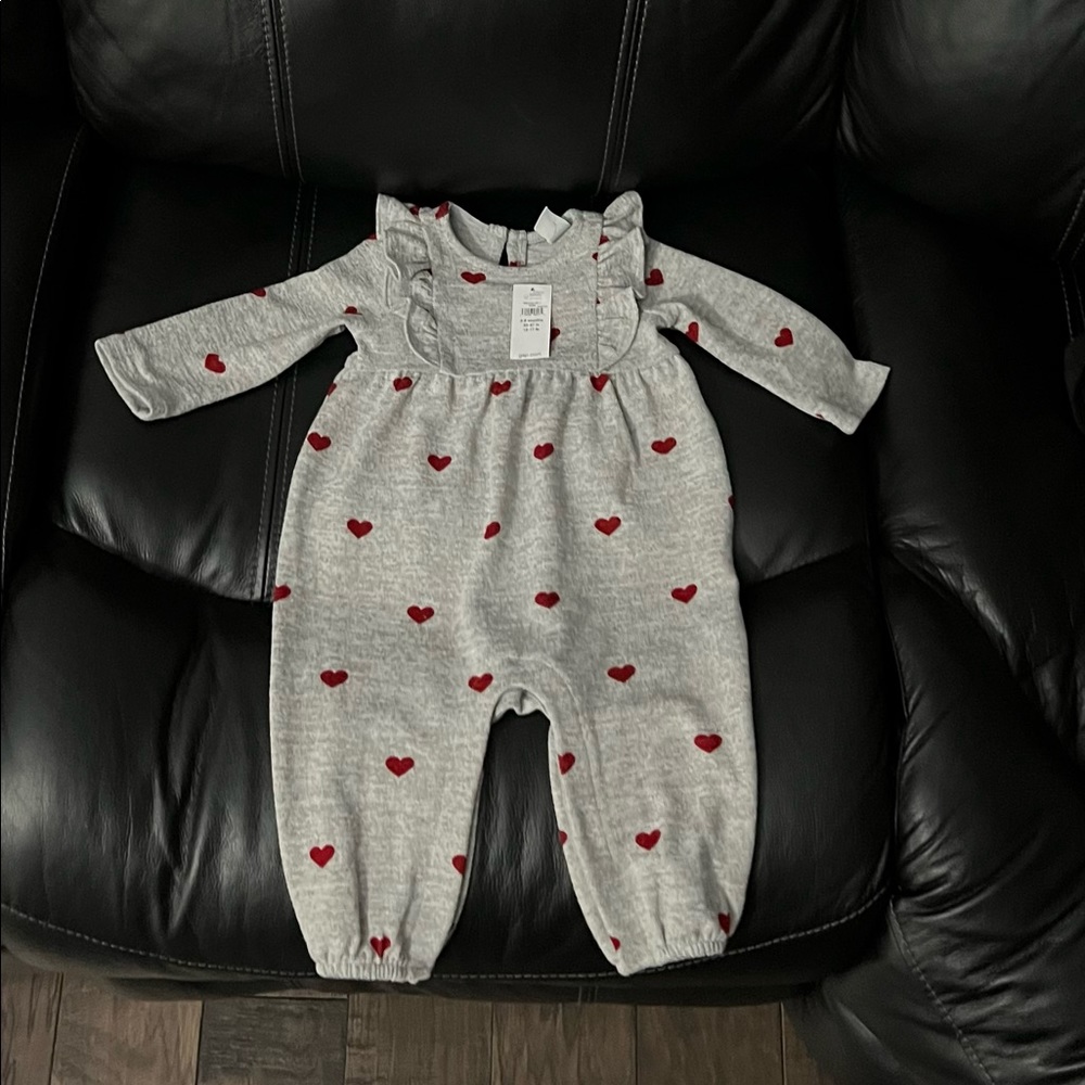 Baby Softspun Heart Print One-Piece 3-6 months